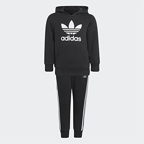 adidas Mixte enfant Hoodie Set Tracksuit, black/white, 5-6 ans EU
