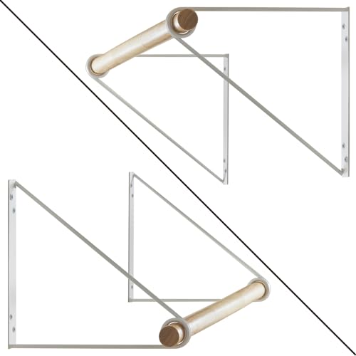 IBUYKE Wall Wardrobe Coat Rack,Wood Wall Mounted Clothes Rail,Hallway Furniture in Industrial Style, Modern Wardrobe Rail,Coat Rack for Entrance, Wall, Door, Bathroom, Bedroom,White TYJ005W - Image 6