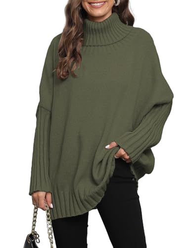 QUNERY Maglione Donna Oversize Dolcevita Pullover...
