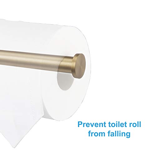 Tastos Brushed Gold Toilet Paper Holder Sus304 Stainless Steel, Modern Round Tissue Roll Holders Wall Mount, Toilet Paper Roll Dispenser Bathroom 5 Inch Tp Holder For Kitchen Washroom #TOP5