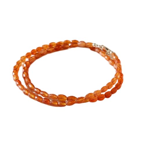 Collier cornaline naturelle LKBEADS orange pour sublimer vos tenues d'été et de bureau