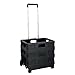 Carrello Trolley Shopping Pieghevole, 30L, Manico Telescopico, 2 Ruote, 25 kg Portata Massima, 38x83,5x33 cm, Nero immagine