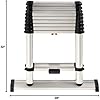 Telesteps 12ES Telescoping A-Frame Ladder 8 ft Height, 12 ft Reach | Type 1AA 375 lb Rated | Compact Folding Aluminum Ladder with Stair Offset, Safety Locks & Wide Stabilizer
