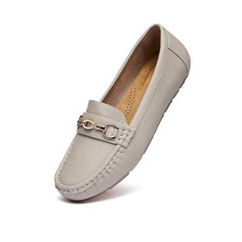 Image of Women's Business Loafers Work Casual Flats Shoes Lightweight Penny PU Leather Slip On Walking Shoes