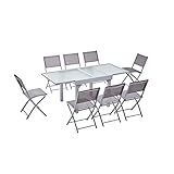 El sistema de extensión es muy fácil de manejar. La mesa se cubre con una, tapa de cristal duro de 5 mm de espesor calidad templado.