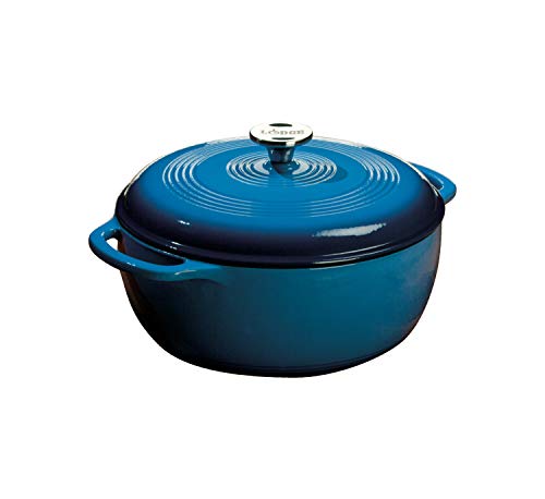 Comparison: Best Sourdough Dutch Oven 8 Lodge 6 Quart Enameled Cast Iron Dutch Oven with Lid – Dual Handles – Oven Safe up to 500° F or on Stovetop - Use to Marinate, Cook, Bake, Refrigerate and Serve – Blue