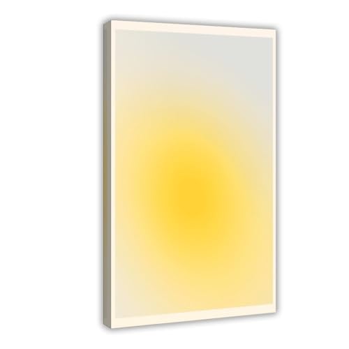 Cadre cadeau original Mnyuein avec 3 affiches sur toile au dégradé bleu minimaliste