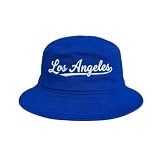 Los Angeles Bucket Hat, Embroidered, Unisex, Perfect for Summer, Camping, Fishing, Tailgaiting, Baseball, Gift, L/XL, Royal