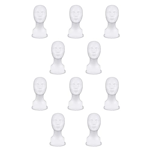 Mannequin en Mousse de Polystyrène Léger pour Ranger Vos Perruques par 10