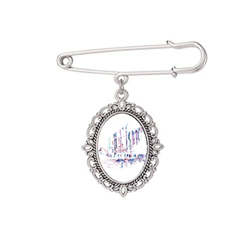 Broche aquarelle M pour robe et châle : la solution pour ajuster et égayer vos tenues