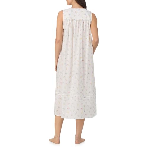 Image of Eileen West Sleepwear & Loungewear for Women - Poetic Woven Lawn Collection - 100% Cotton Lightweight Sleeveless Nightgown