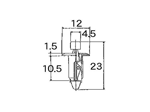 ボストン (VOSTON) 自動車用部品 プッシュリベット 黒色 1袋10個入り BC5162