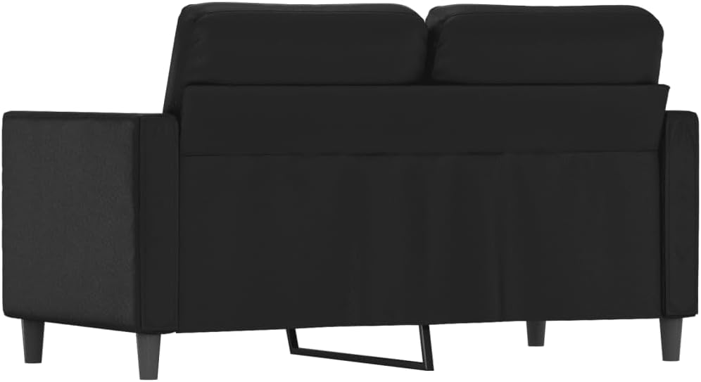 2-Seater Sofa Black Living Room Furniture