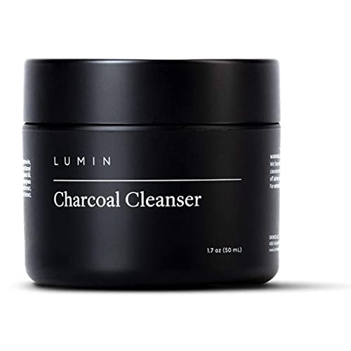 Lumin Limpiador Facial de Carbón para hombres - Charcoal Facial Cleanser | Remueve impurezas en los los poros, mejora la textura, controla producción de grasa | Para Todo Tipo de Piel, 1.7 oz (50 ml)