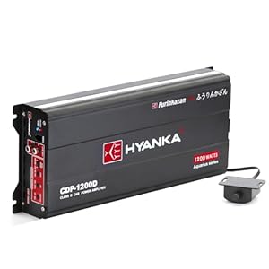 HYANKA CDP-1200D 1-Channel Class D Car Audio Subwoofer Amplifier with Bass Boost – 1200W RMS High Output, 1/2/4 Ohm Stable, Low（RCA） Level Inputs, MOSFET Power Supply Monoblock Car Amp with Remote