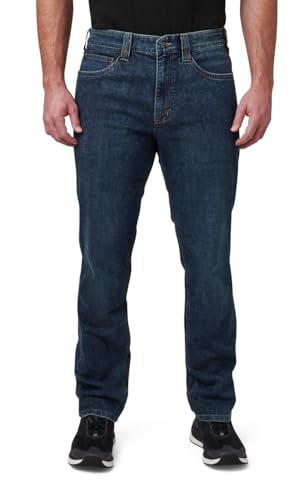 5.11 Defender-Flex Straight Fit Men's Jean, 40X30, Basic Blue Wash, 74558
