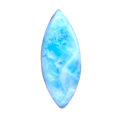Larimar Marquise naturelle 35x14mm cabochon bleu pour la création de bijoux uniques