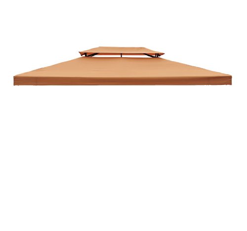 HOMCOM Toile de Rechange pour pavillon tonnelle Tente 3 x 4 m Orange Terracotta