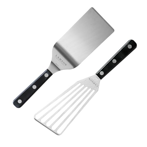 Lamson 2 Piece Kitchen Set Slotted and Solid Turners Right Hand
