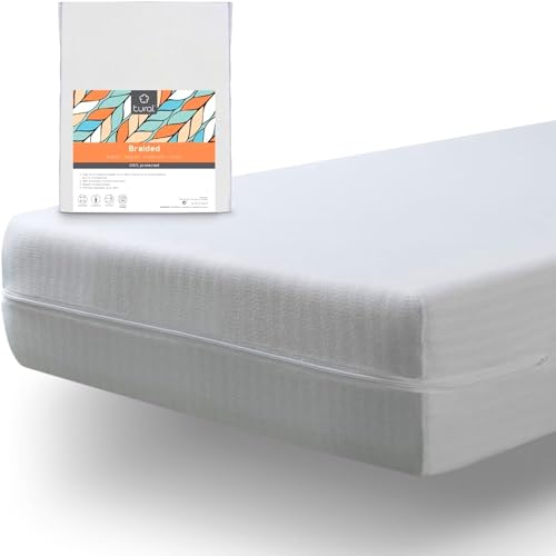 Tural Housse de Matelas 140x190/200cm Elastique et Résistant avec Fermeture Éclair Certifié...