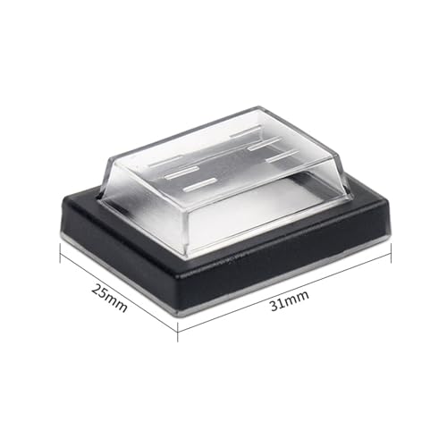 KCD7 cubierta impermeable silicona transparente de 32 * 25 mm protector para interruptores 2