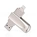 Produktbild JAY-LONG Speicheradapter 8/16/32/64 /128/256GB für iPhone Android-Handys und -Computer, 3-in-1-OTG-USB-3.0-Flash-Laufwerk, USB-Stick drehen,8GB