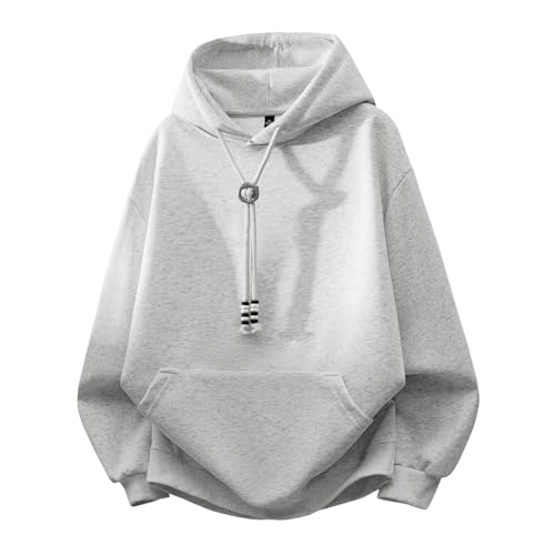 Men's Casual Hooded Sweatshirt Long Sleeve Pullover Lightweight Breathable Soft Blend Comfortable Everyday Wear