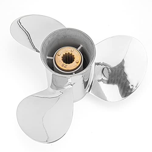 Image of Upgrade Stainless Steel Outboard Boat Propeller for Mercury Engines 40-60HP, 13 Tooth, RH