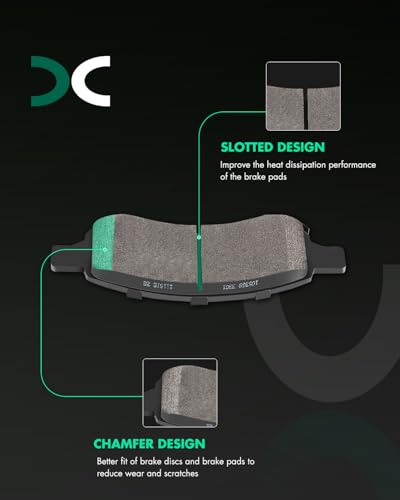 Image of SCITOO Brake Kit For Buick For Enclave,For Chevy For Traverse,For GMC For Acadia,For Saturn For Outlook Front Rear Drilled & Slotted Disc Brake Rotor Semi Metallic Brake Pad 55150;55151;D1169;D883
