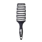 Flex Brush Vented Hair Brush for Blow Drying, Flexible Bristle for Women & Kids, Detangling, Massages Scalp for Hair Growth, Lightweight & Vented for Faster Drying, Boar Bristle & Nylon Mix (XL,Black)
