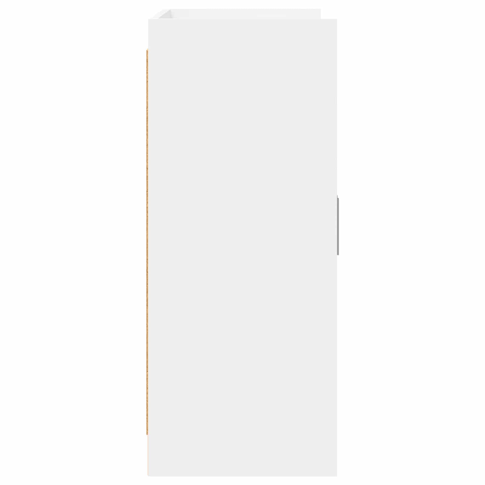 Credenza bianca, 98,5 x 33 x 80 cm, comò con 3 ante