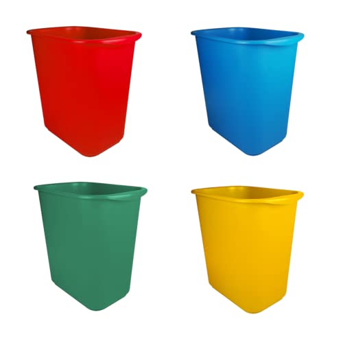 Opiniones y reviews de Basura y reciclaje los más solicitados. 43 Sablon 4 Pack Bote de Basura Rectangular 13L 4 Colores Diferentes. Botes de basura de colores. Botes para reciclaje.