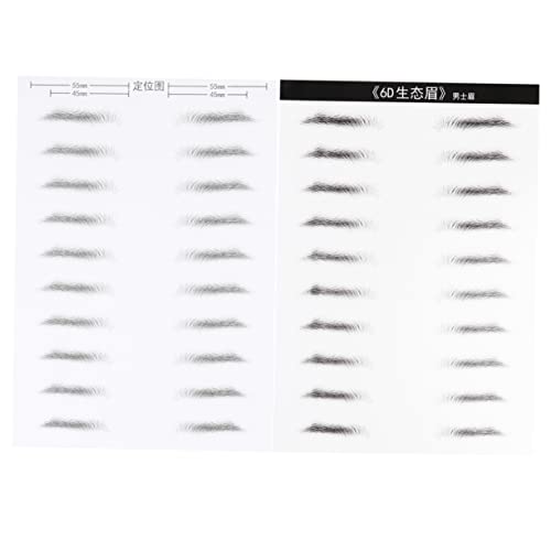 ADOCARN 2 Pares Ceja De Simulación Lápiz De Cejas Cejas Naturales Delineador De Ojos Kohl Gel Para Cejas Tijeras Para Cejas Kit De Cera Para Cejas De Ceja Artificial Tinte Black