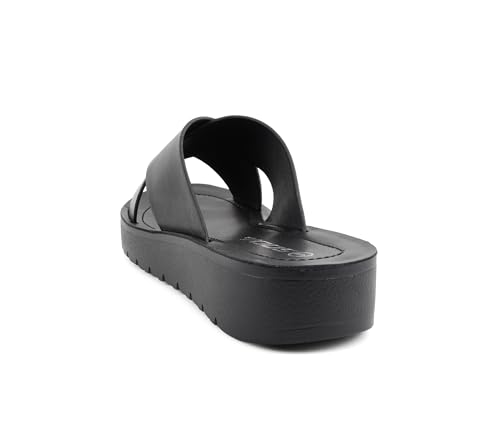 Image of Soda LUCY ~ Women Open Toe Flatform Platform Crisscross Band Upper Fashion Slide Sandals
