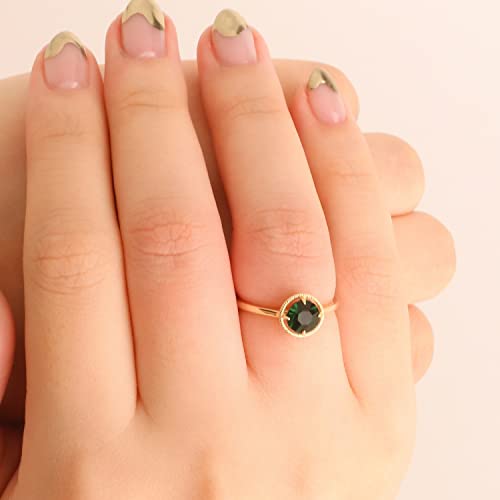 Amazon Collection 10K Gold Imported Crystal May Birthstone Ring, Size 8 #TOP2