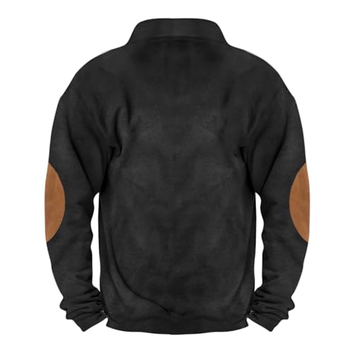 lcyhony Graphic Sweatshirt Men Vintage American Flag Printed Tactical Shirts Casual Loose Stand Collar Button Up Sweatshirts2