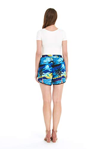 Image of Hawaii Hangover Family Matching Hawaiian Clothes, Sunset Blue | Family matching Hawaiian outfits, Sunset Blue, lightweight rayon, machine washable, tropical print, luaus, cruises