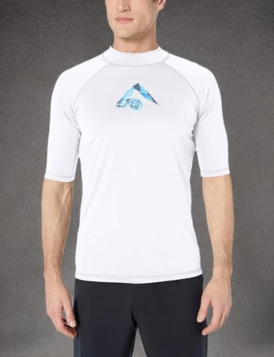 Image of Kanu Surf Men's Fiji UPF 50+ Short Sleeve Sun Protective Rashguard Swim Shirt