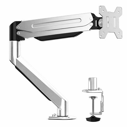 Image of Suptek Single Monitor Mount,Adjustable Gas Spring Monitor Arm Desk Mount Stand Fits 17 20 22 23 24 26 27 32 33 35 36 inch,Holds up to 25 lbs, Silver(MD9S)