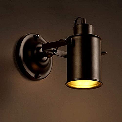 Aplique de pared vintage E27 de hierro retro para dormitorios y salones modernos 2