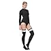 Women's 2mm Neoprene Over-Knee Long Socks Diving Thigh High Socks Thermal Anti-Slip Dive Stockings for Scuba Freediving Black-S