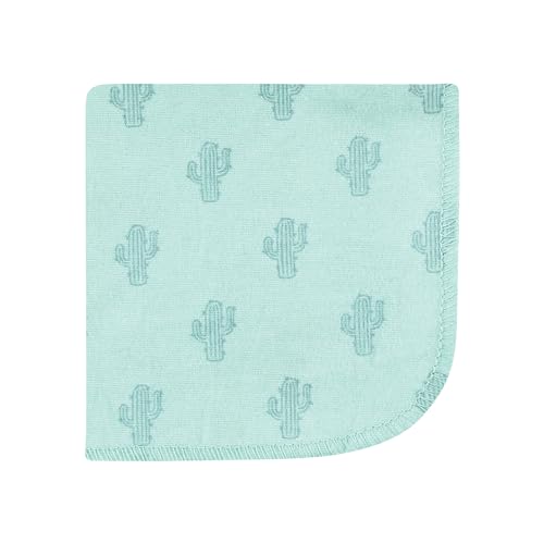 Image of Hudson Baby Unisex Baby Flannel Cotton Poly Washcloths, Desert Cactus 12 Pack, One Size