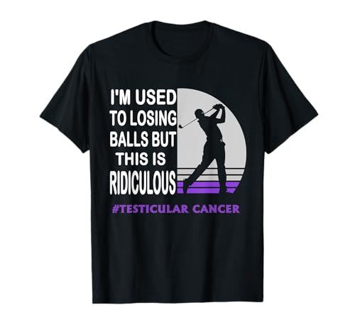 Testicular Cancer Awareness Survivor Funny Golf Player T-Shirt