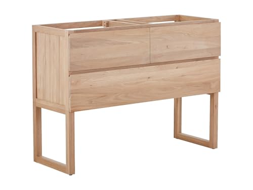 Vente-unique - Mueble de Lavabo Tarelo - L 120cm x A 45cm x H 88cm - Madera Maciza - Color Natural Claro