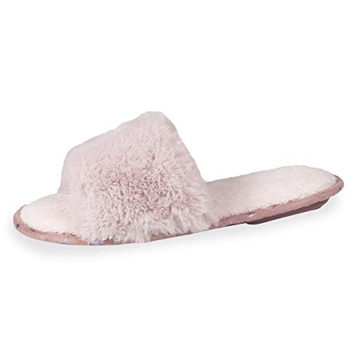 Isotoner - Zapatillas de piel para mujer, Rosa (rosa), 37 EU