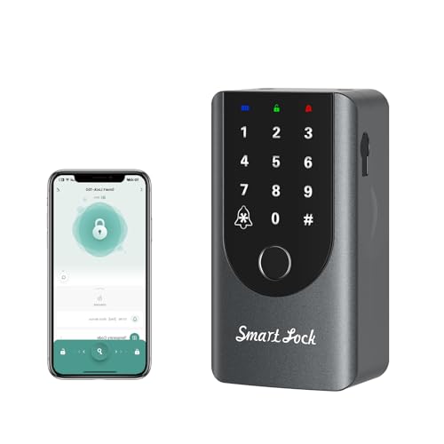 �Z�L�����e�B�L�[���b�N�{�b�N�X (Gun Gray, APP+built-in doorbell+Fingerprint+Code)