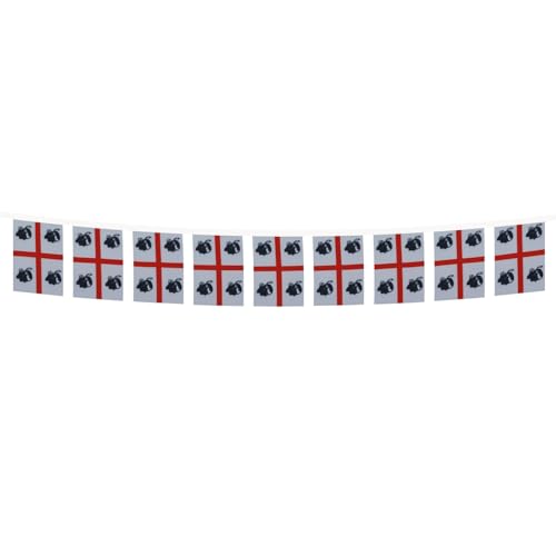 Image of AZ FLAG Sardinia 6 meters BUNTING Flag 20 flags 9'' x 6'' - Italy - Sardinian STRING flags 15 x 21 cm