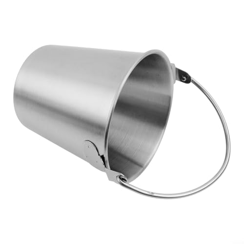 Cubo multifuncional de acero inoxidable para aperitivos, diseñado para un fácil transporte con asa, ideal para papas fritas y bebidas frías (700 ml)