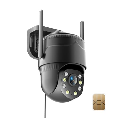 Telecamera 4G LTE con SIM per Sorveglianza Esterno 2K