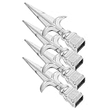 ELEOUTI Set 4 Cappelli per Pali in Ferro per Recinzione, Terminali Protettivi per Cancelli Esterni, Copri Palo in Metallo per Paletti di Recinzione e Ringhiere, Accessori per Giardino